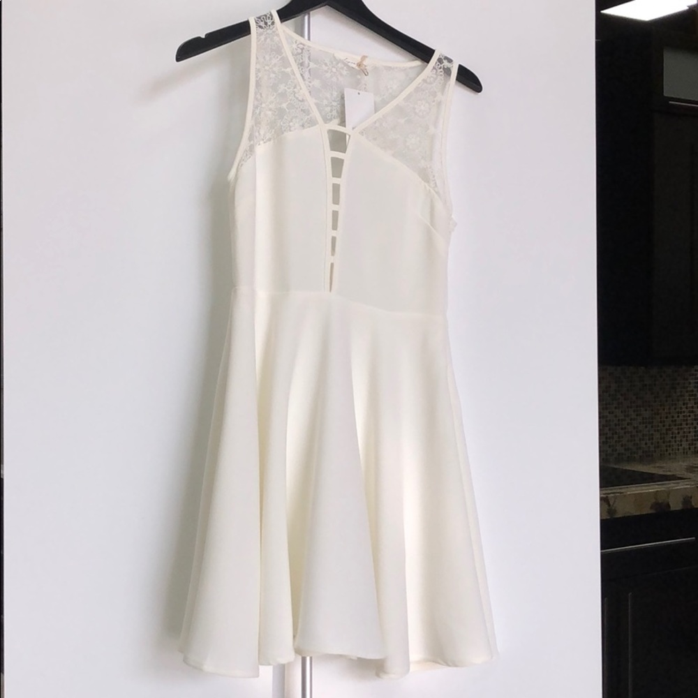 White-cream lace dress